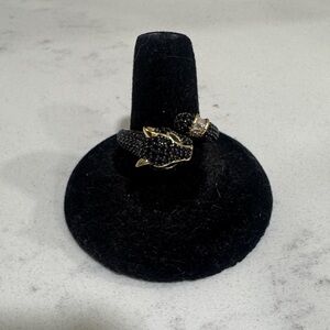 Black and Gold panther pave Ring